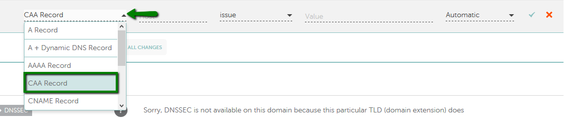 Instrucciones paso a paso para agregar un registro CAA en NameCheap