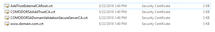 Sus archivos de certificado